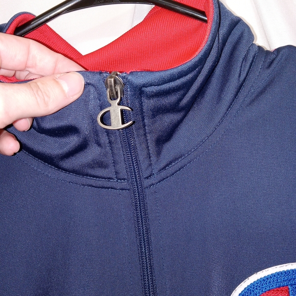 Champion Jacket Mens Size 2XL Track Full Zip Taped Sleeves Athletic Lightweight - Picture 5 of 11